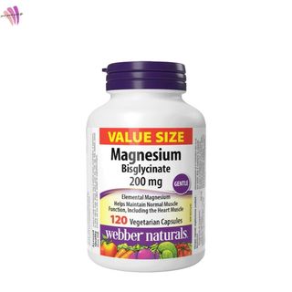 [HOT Combo] Magnesium Bisglycinate 200mg và Omega-3 900mg  Triple Strength Webber Naturals