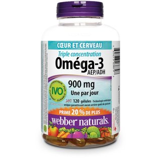 [HOT Combo] Magnesium Bisglycinate 200mg và Omega-3 900mg  Triple Strength Webber Naturals