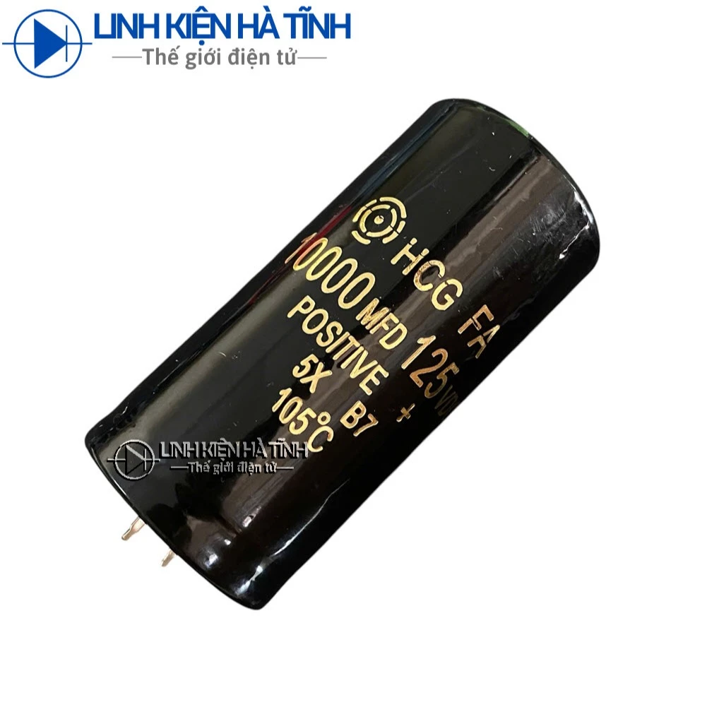 Tụ nguồn cục đẩy HCG FA 125V10000UF / 125V 10000uf / 10000uf 125v 10000MFD mới đường kính tụ 35mm