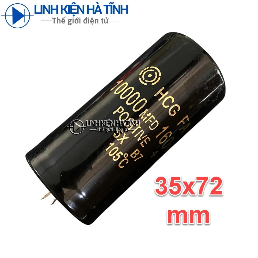 Tụ nguồn cục đẩy HCG FA 160V10000UF / 160V 10000uf / 10000uf 160v 10000MFD mới đường kính tụ 35mm