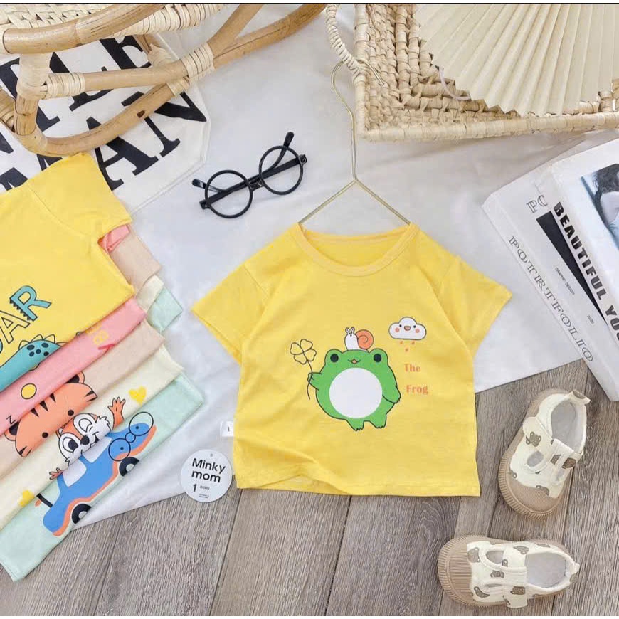 siêu sale 3 áo cộc tay chất liệu thun lạnh màu ngẫu nhiên nhiều màu tối.