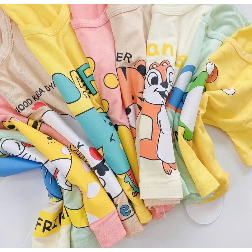 siêu sale 3 áo cộc tay chất liệu thun lạnh màu ngẫu nhiên nhiều màu tối.