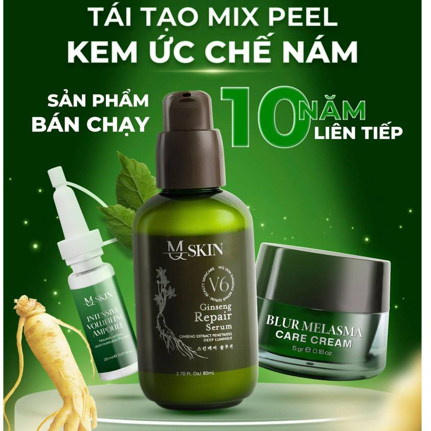 Ảnh Combo Peel Da Mặt Tái Tạo Da Nhân Sâm MQ Skin Hỗ Trợ Giảm Nám, Tàn Nhang, Tái Tạo Làn Da 1