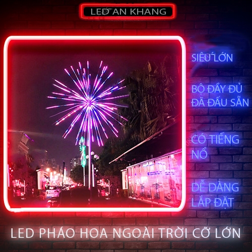 Đèn lét pháo hoa, bộ đèn LED pháo hoa ngoài trời có âm thanh tiếng nổ
