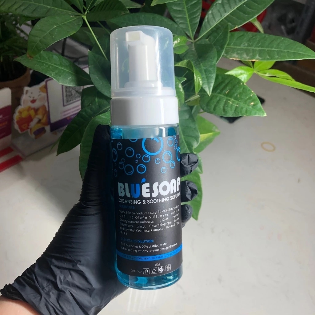 Blusoap 150ml pha sẵn tiện lợi dùng vệ sinh lau mực xăm