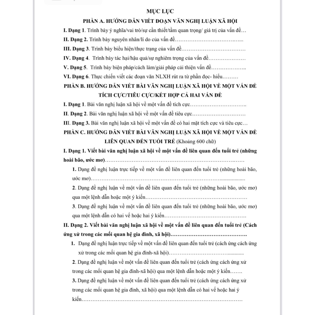 Ảnh Sách - Thực Chiến Viết Đoạn Văn Bài Văn Nghị Luận Xã Hội 1
