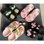 Sandal, dép quai hậu quai ngang chất eva êm nhẹ, êm chân cho bé gái, dép đi mưa sticker babythree, capybara(DL2Q)