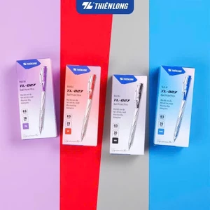 Combo 20 Bút bi Thiên Long TL-027 ngòi 0,5mm - Bút bi xanh/đỏ/đen bút viết học sinh