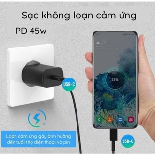 bộ sạc nhanh 45w dành cho điện thoại SAMSUNG siêu nhanh ,không nóng máy / Lỗi 1 Đổi 1 Trong 5 Năm