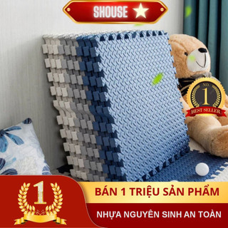 Thảm Xốp Ghép lót sàn 31 x 31 cm miếng dày vân khế tập võ, vân gỗ trải sàn phòng khách ngủ miếng dày nhiều màu