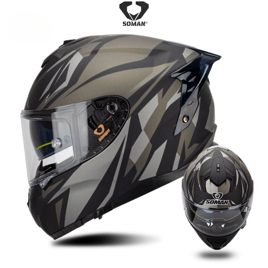 Mũ Bảo Hiểm Fullface SOMAN 961-S Chính Hãng Thiết Kế Thể Thao Kính Đôi ...