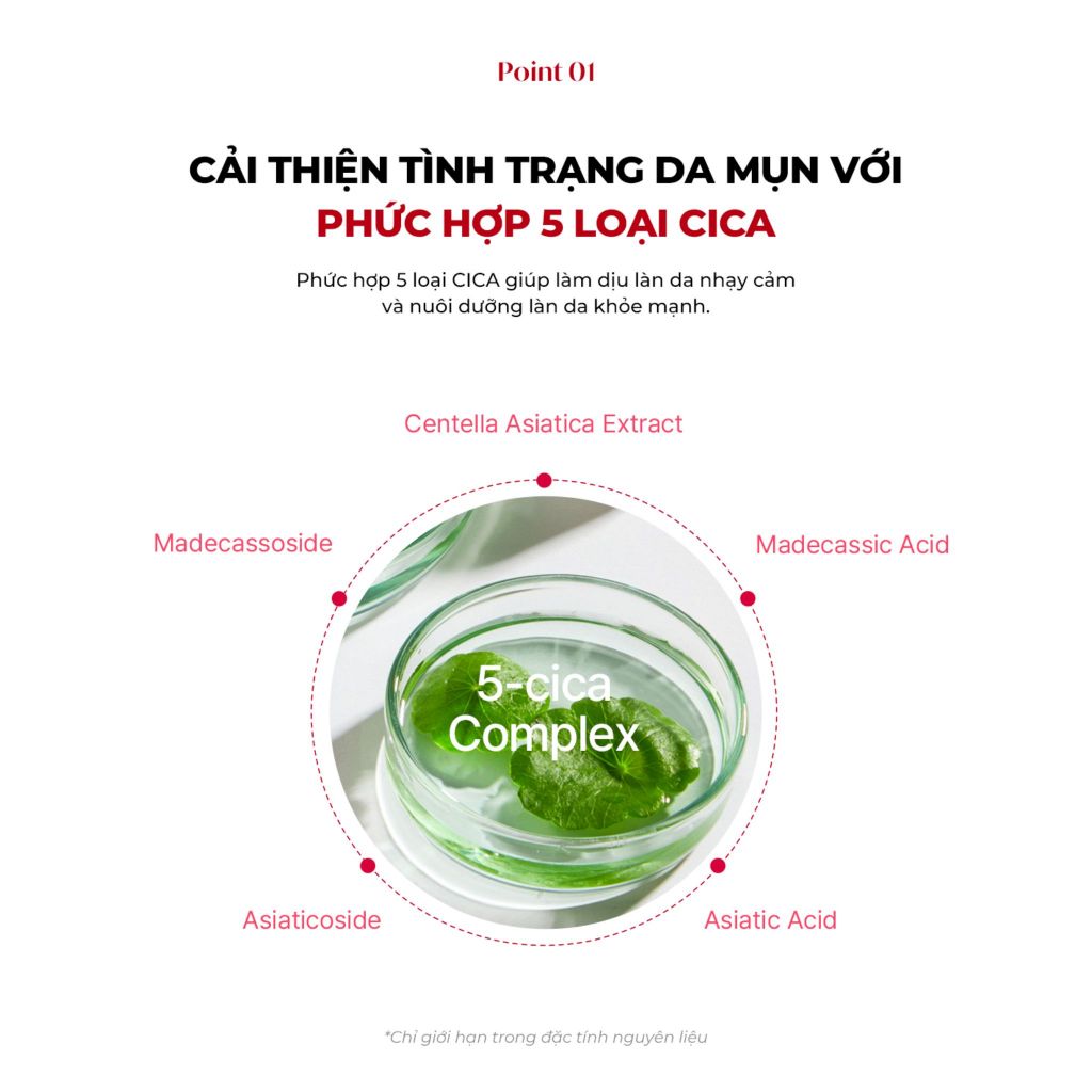 Ảnh Combo 10 Mặt Nạ Hỗ Trợ Phục Hồi Làm Dịu Da Mụn DERLADIE LABORATORIE VITAL  ACBLEMISH SOLUTION MASK 30mlx10 2