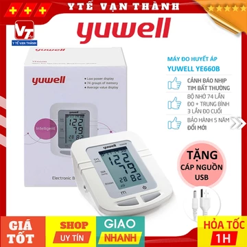 ✅ Máy Đo Huyết Áp Bắp Tay Yuwell YE-660B (YE660B) | Bảo hành chính hãng 5 năm -VT0006