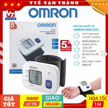 ✅ Máy Đo Huyết Áp Cổ Tay Omron HEM-6161 | BẢO HÀNH 5 NĂM | CHÍNH HÃNG DKSH -VT0010