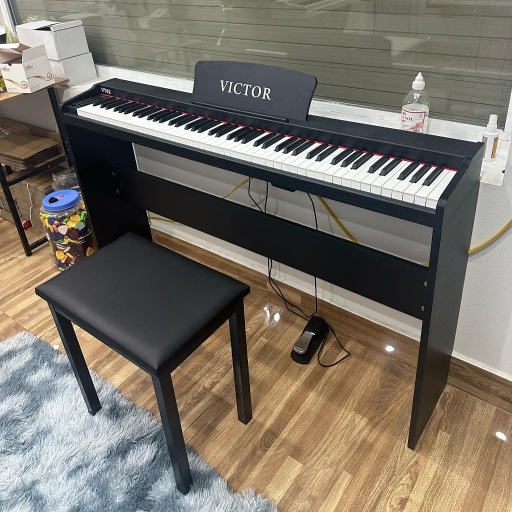 Đàn Piano Điện Victor VT02 Màu Đen tặng kèm pedal