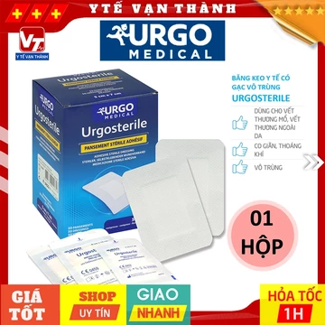 ✅ [HỘP] Băng Gạc Y Tế Vô Trùng Có Keo Urgo URGOSTERILE | Urgo Sterile Bảo vệ vết thương lớn -VT0037