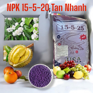 1kg phân bón NPK 15-5-25 tím tan nhanh, Kích Ra Hoa, Tăng Đậu Trái, Lớn trái, củ, Tăng độ ngọt, rau màu.