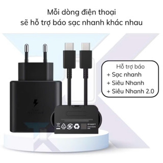 bộ sạc nhanh 45w dành cho điện thoại SAMSUNG siêu nhanh ,không nóng máy / Lỗi 1 Đổi 1 Trong 5 Năm