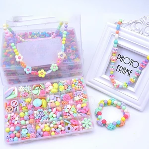 Đồ Chơi Hạt Đồ chơi nghệ thuật DIY Đồ thủ công DIY Handmade Đính cườm Bộ đồ chơi Làm Vòng Tay Vòng Cổ