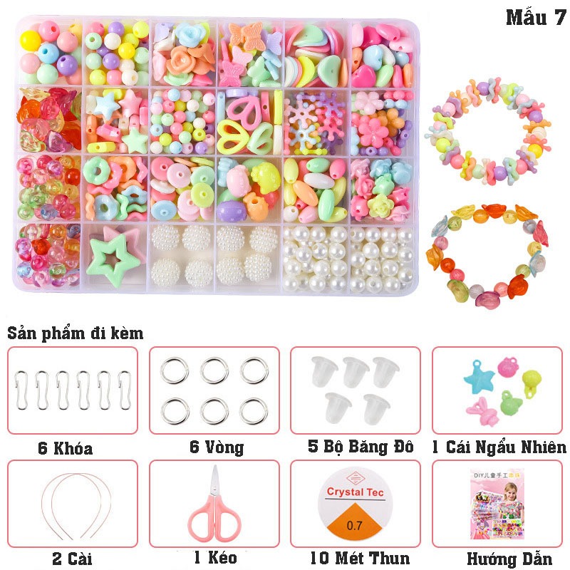 Đồ Chơi Hạt Đồ chơi nghệ thuật DIY Đồ thủ công DIY Handmade Đính cườm Bộ đồ chơi Làm Vòng Tay Vòng Cổ