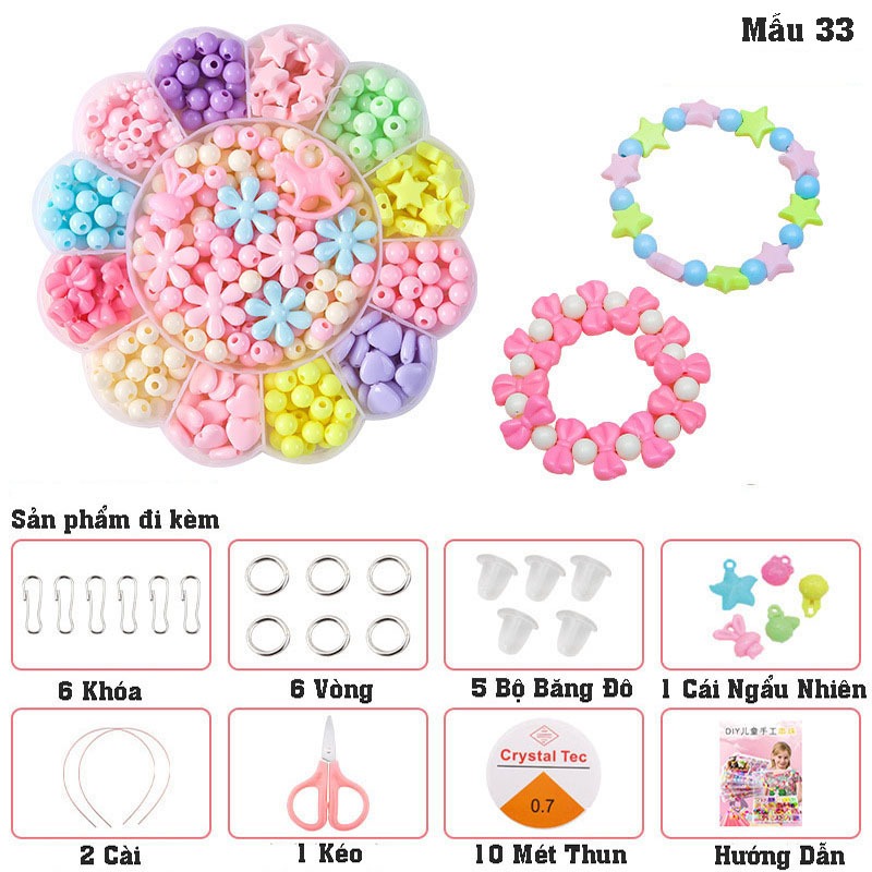 Đồ Chơi Hạt Đồ chơi nghệ thuật DIY Đồ thủ công DIY Handmade Đính cườm Bộ đồ chơi Làm Vòng Tay Vòng Cổ