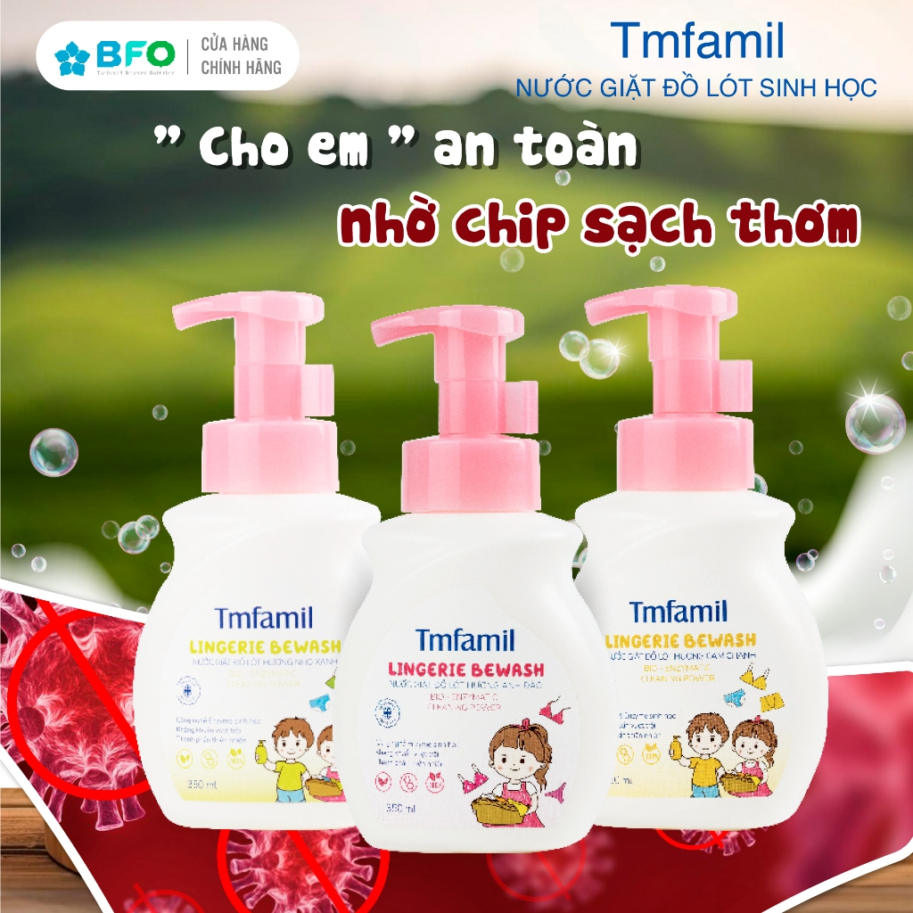 Ảnh Nước Giặt Đồ Lót Sinh Học Tmfamil Lingerie Bewash 350ml 2