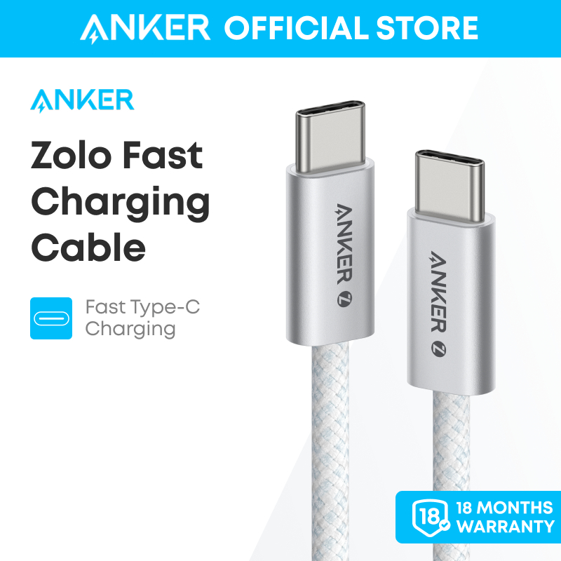 Cáp sạc nhanh ANKER Zolo USB-C to USB-C | Công suất 240W | Chip E-Maker- A8060