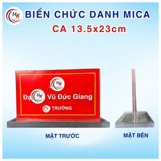 [CHUYÊN SỈ] Biển Chức Danh Mica Để Bàn 23x13,5cm