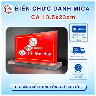 [CHUYÊN SỈ] Biển Chức Danh Mica Để Bàn 23x13,5cm