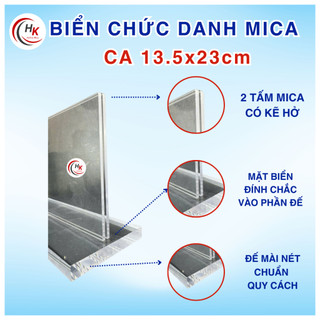 [CHUYÊN SỈ] Biển Chức Danh Mica Để Bàn 23x13,5cm