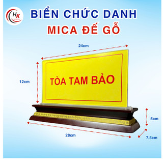 [CHUYÊN SỈ] Biển Chức Danh Mica đế gỗ, kệ chức danh gỗ mica, bảng tên gỗ