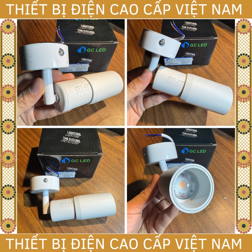 [GC] Đèn rọi tranh, bàn ăn, đồ vật GC LED gắn trần thay đổi góc chiếu ...