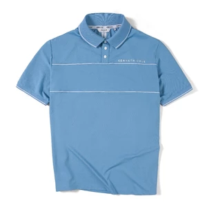 - Áo thun Polo KQ9R34 Có Cổ, Vải Thun Cá Sấu Kẻ Viền Ngực, Tthấm Hút Mồ Hôi, Phong Cách Lịch Lãm