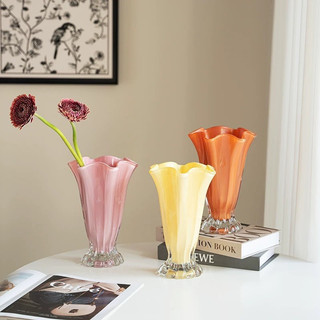 Bình hoa thuỷ tinh bắp cải 3 màu cao cấp home decor