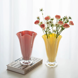 Bình hoa thuỷ tinh bắp cải 3 màu cao cấp home decor