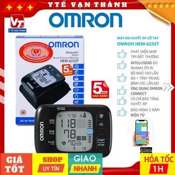✅ [Chính Hãng DKSH] Máy Đo Huyết Áp Cổ Tay Omron HEM-6232T | 6232T (Kết Nối Smartphone) -VT0522