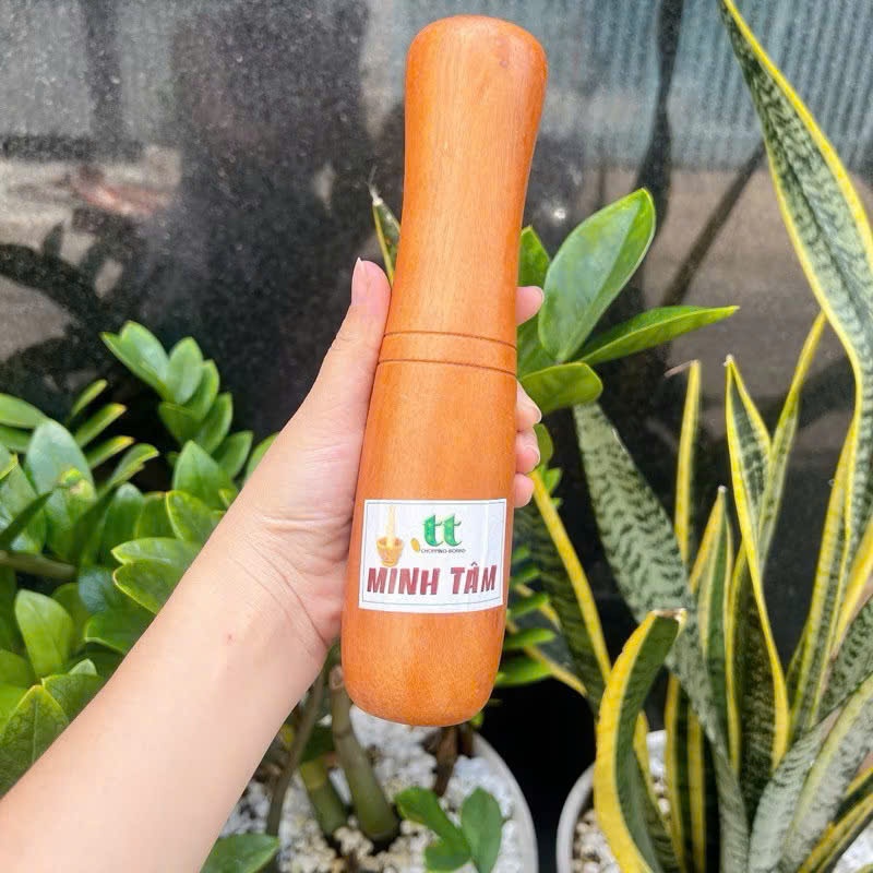 Bộ dụng cụ chày cối bằng gỗ tự nhiên đủ kích thước dễ lựa chọn - Bộ Cối Chày bằng gỗ dùng để giã thức ăn, tiêu, tỏi,...