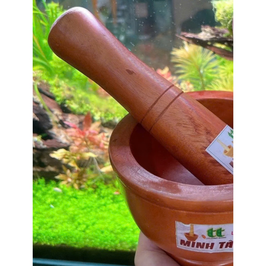 Bộ dụng cụ chày cối bằng gỗ tự nhiên đủ kích thước dễ lựa chọn - Bộ Cối Chày bằng gỗ dùng để giã thức ăn, tiêu, tỏi,...