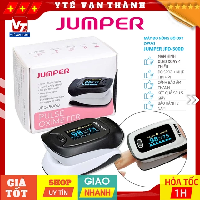 ✅ Máy Đo Nồng Độ Oxy SPO2 Và Nhịp Tim JUMPER JPD-500D OLED (Xoay 4 chiều) | Công Nghệ Đức, BH 24TH đổi mới -VT0856