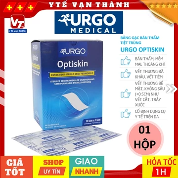 ✅ [HỘP] Băng Gạc Vô Trùng Bán Thấm Có Keo Urgo OPTISKIN | Bảo Vệ Vết Thương Lớn Khỏi Nước Và Vi Khuẩn -VT0945