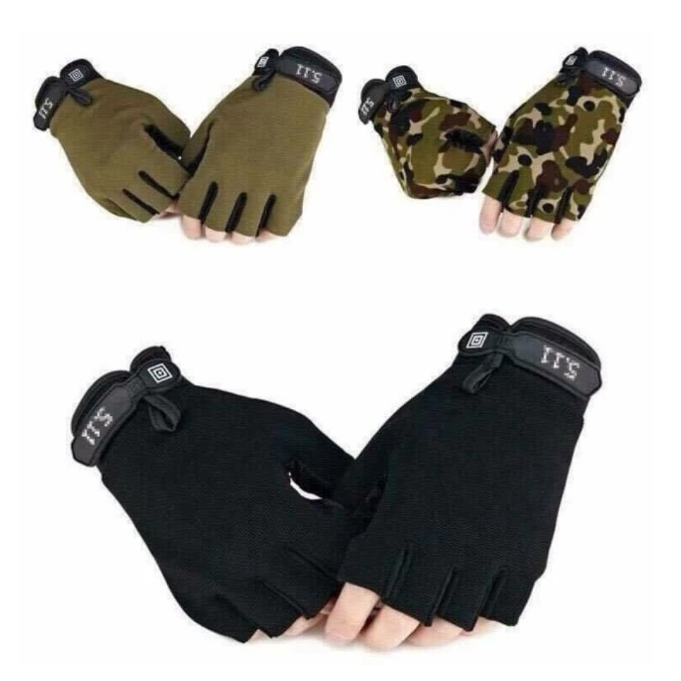 Găng tay hở ngón chống trơn_Light Breathable Tactical Gloves