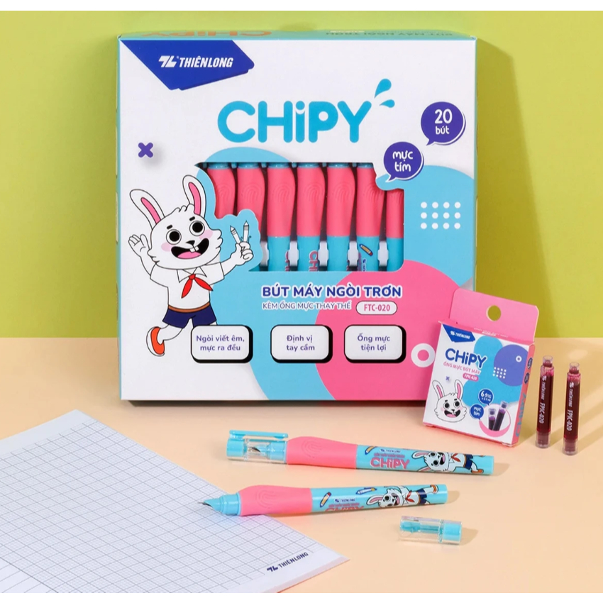 Bút máy Chipy thân hồng FTC-020 - Mực Tím | Shopee Việt Nam