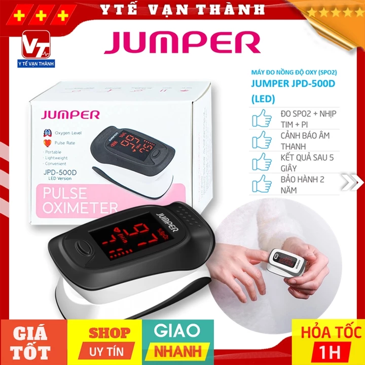 ✅ Máy Đo Nồng Độ Oxy SPO2 Và Nhịp Tim Jumper JPD-500D LED (Đơn Sắc) | Công Nghệ Đức, BH 24TH đổi mới -VT1228