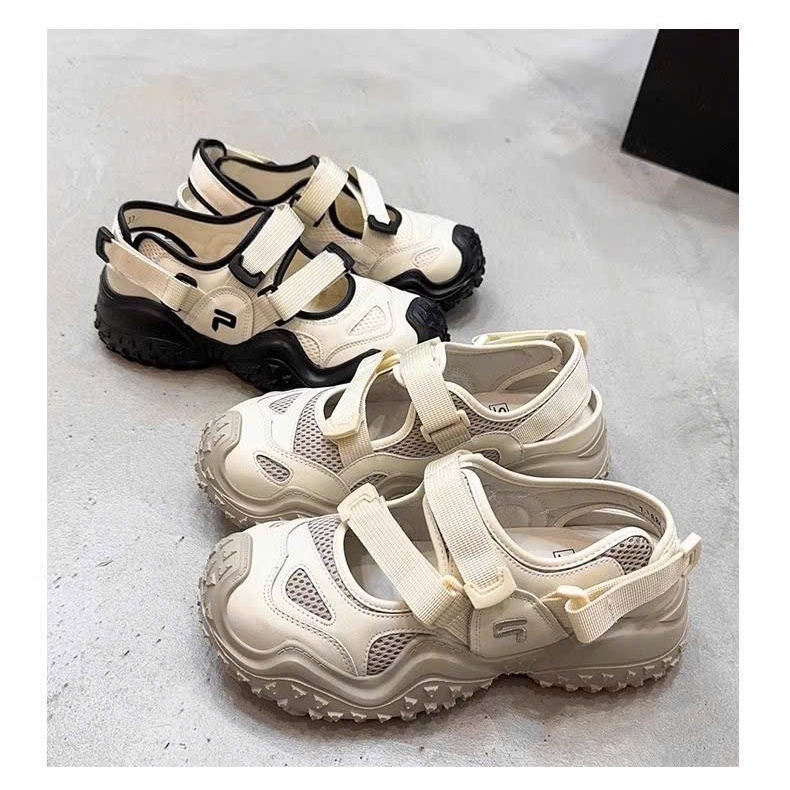 Dép sandal nữ xấu xí dễ thương Mary Jane, dép thoáng khí la mã đế dày thiết kế mới mùa hè