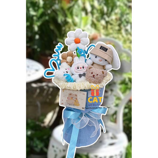 bó hoa gấu bông , hoa gấu bông tặng bé gái , quà tặng bạn gái , gấu bông