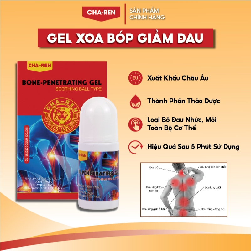 Dầu Nóng Xoa Bóp Xương Khớp CHA-REN Hàng Xuất Khẩu Châu Âu (EU) Hết Đau Toàn Thân Lưng, Cổ, Vai, Gáy, Khớp Tay Chân