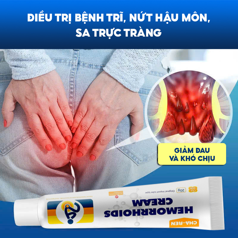 Kem Bôi Trĩ Nội Ngoại Hỗn Hợp CHA-REN Hàng Xuất Khẩu Châu Âu (EU) Giúp Co Trĩ Giảm Đau Rát Hậu Môn