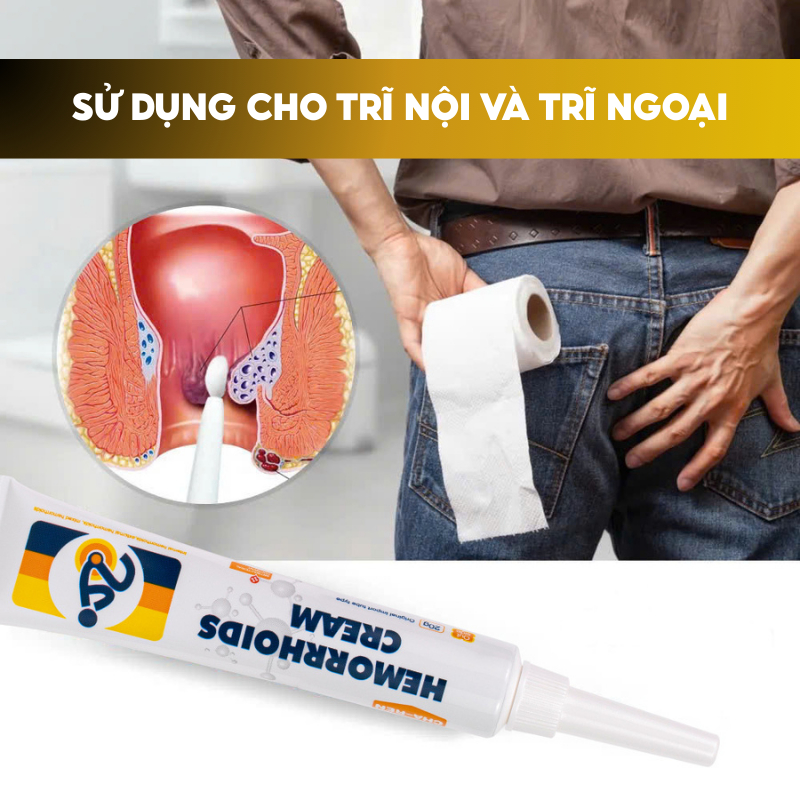 Kem Bôi Trĩ Nội Ngoại Hỗn Hợp CHA-REN Hàng Xuất Khẩu Châu Âu (EU) Giúp Co Trĩ Giảm Đau Rát Hậu Môn
