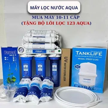 Máy lọc nước RO không vỏ tủ AQUA 8 9 10 cấp lọc lắp gầm tủ bếp máy lọc không tủ dùng trong gia đình