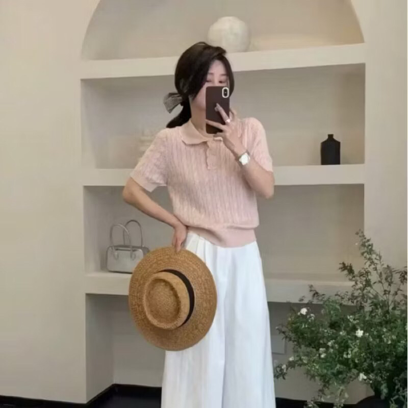 Áo len VIỀN REN VẶN THỪNG chất mềm mịn hàng QC. | BigBuy360 - bigbuy360.vn